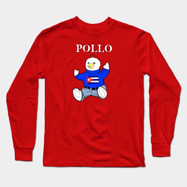 Pollo Bear De Cuba Long Sleeve T-Shirt by Duendo Design